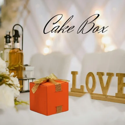 Orange Wedding Cake Box