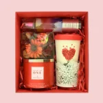 Red self-care gift pack for someone special—ideal birthday gift for women, mom, sister, wife, girlfriend, daughter, or female friends.