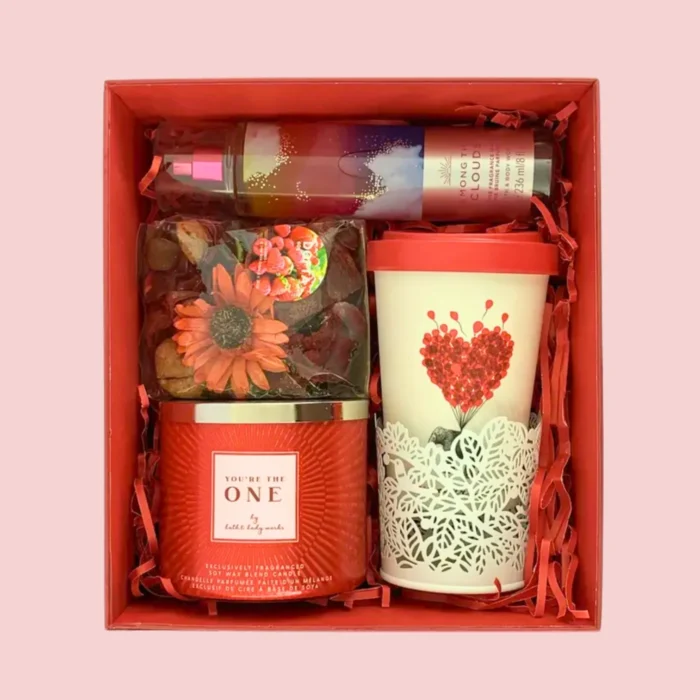 Red self-care gift pack for someone special—ideal birthday gift for women, mom, sister, wife, girlfriend, daughter, or female friends. - Image 1